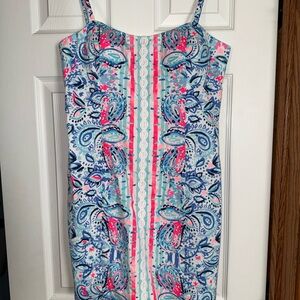 Lilly Pulitzer Blue and Pink Paisley Mini Dress